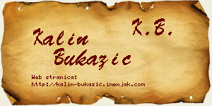 Kalin Bukazić vizit kartica